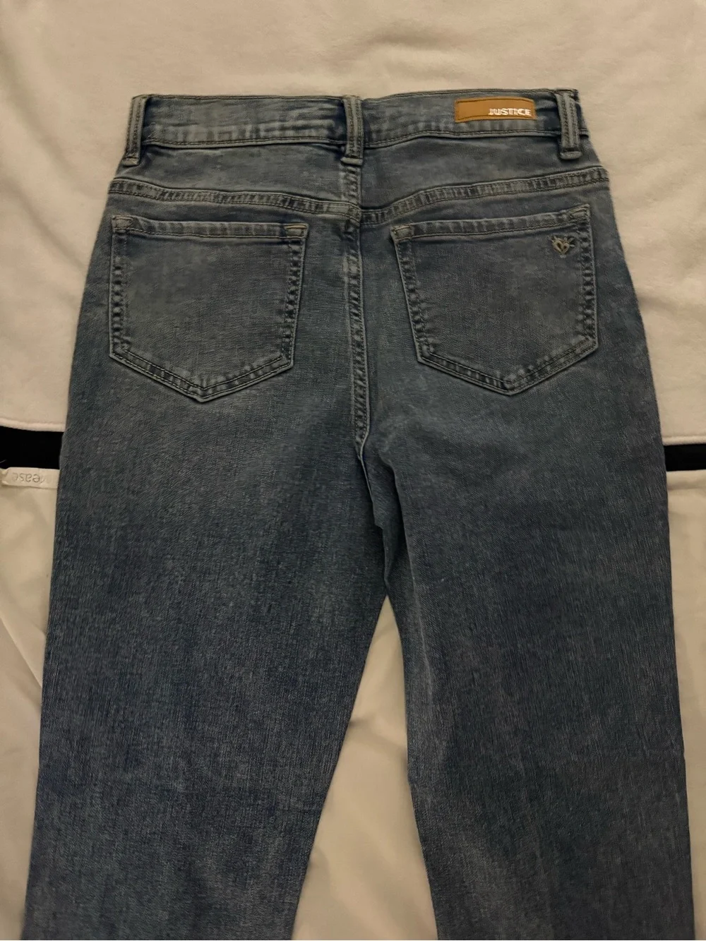 Justice Girls Mom Jeans Distressed Size 14